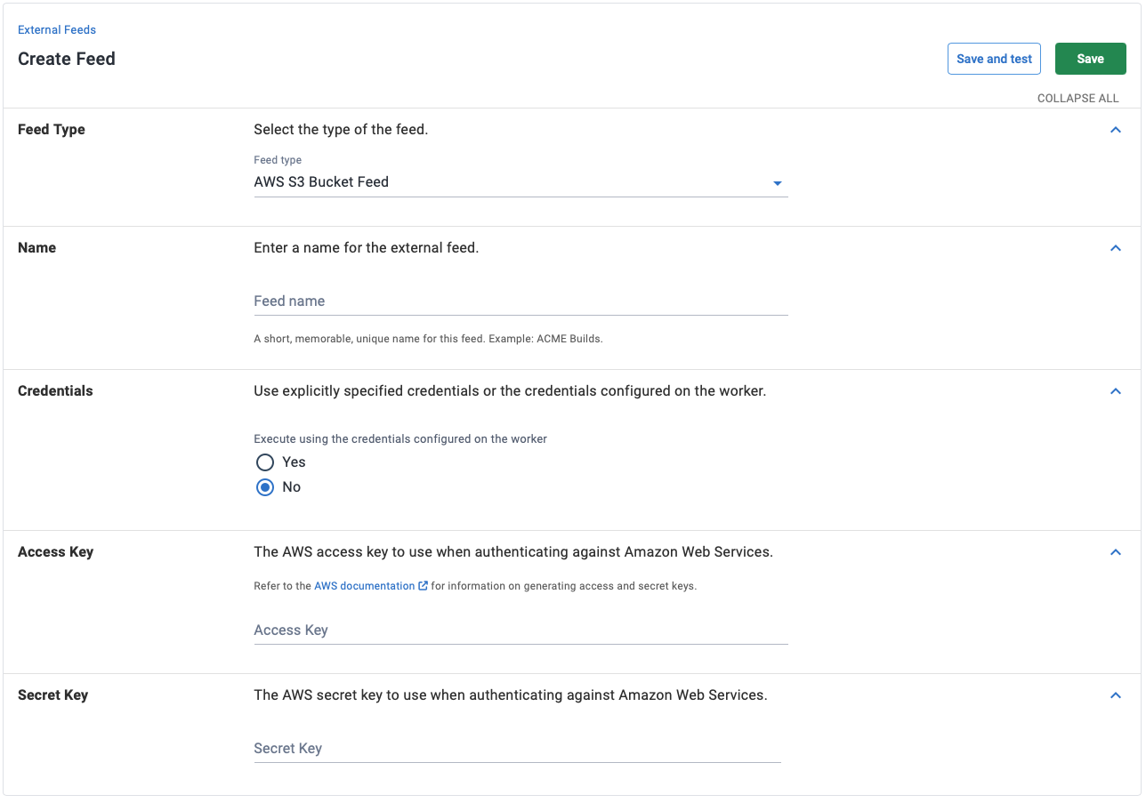 Creating an AWS S3 feed in Octopus