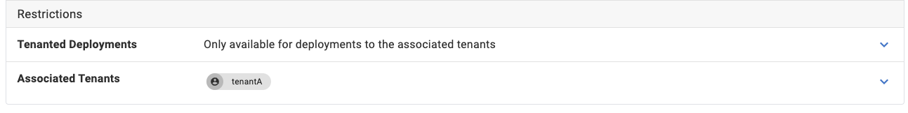A deployment target configured as a dedicated host for a single tenant